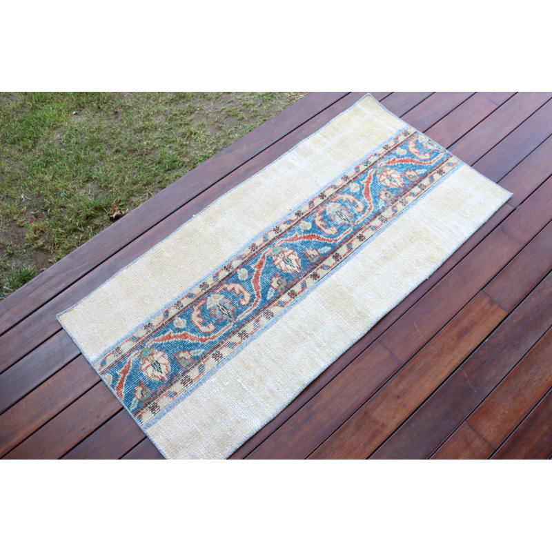 Authentic Turkish Rug Runner With Vintage Style Ideal for Hallway and Living Room Decor
