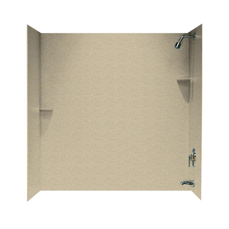 60'' W 30'' D 60'' H Alcove Solid Surface Wall, Prairie