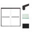 Porte de baignoire semi-encadrée sans cadre Transolide de l 60 po x H 58 po, verre trempé transparent de 5/16 po-62265218