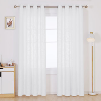 Grommet Solid Curtains (Set of 2)