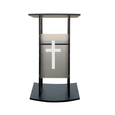 Tasse de lutrin avec croix en métal