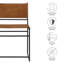 Chaise en cuir et métal Thatcher