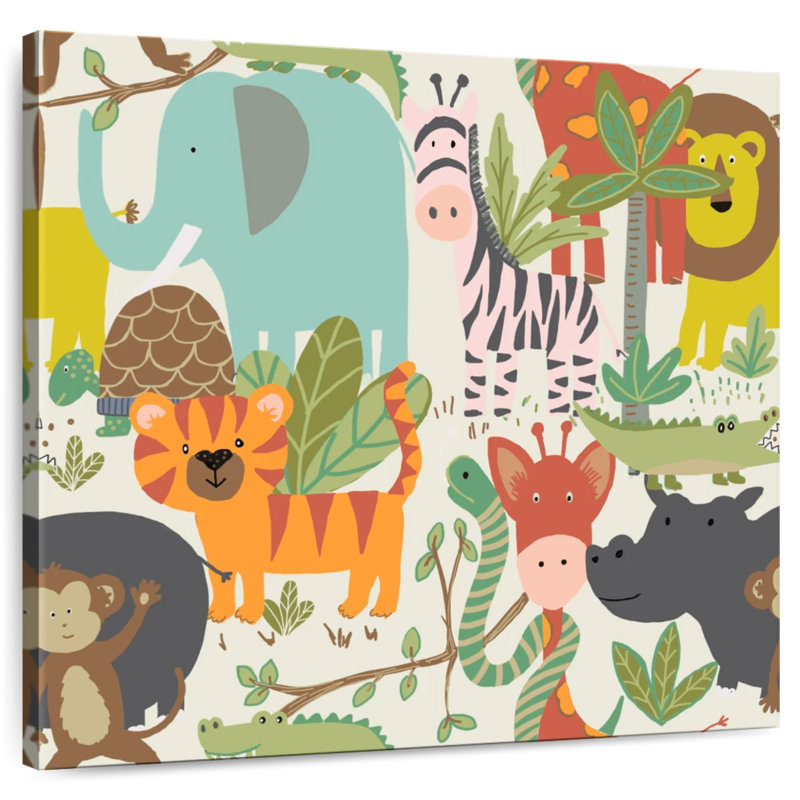 Jungle Party, 16" H x 16" W