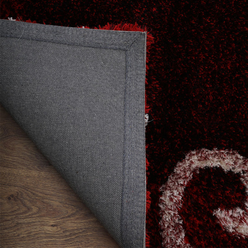 Crosston Hand Tufted Shag Polyester Eco-Friendly Area Rugs - Rectangle, Red Color, Contemporary Modern Design, High Pile Thick Handmade Anti Skid Area Rugs for Living Room, Bed Room