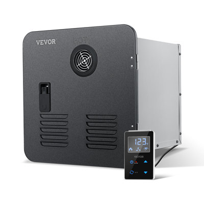 Chauffe-eau sans réservoir pour véhicule récréatif, douche instantanée avec porte noire de 15 po x 15 po et télécommande, eau chaude de 55 000 BTU à performance optimisée, idéale pour une utilisation quotidienne en famille