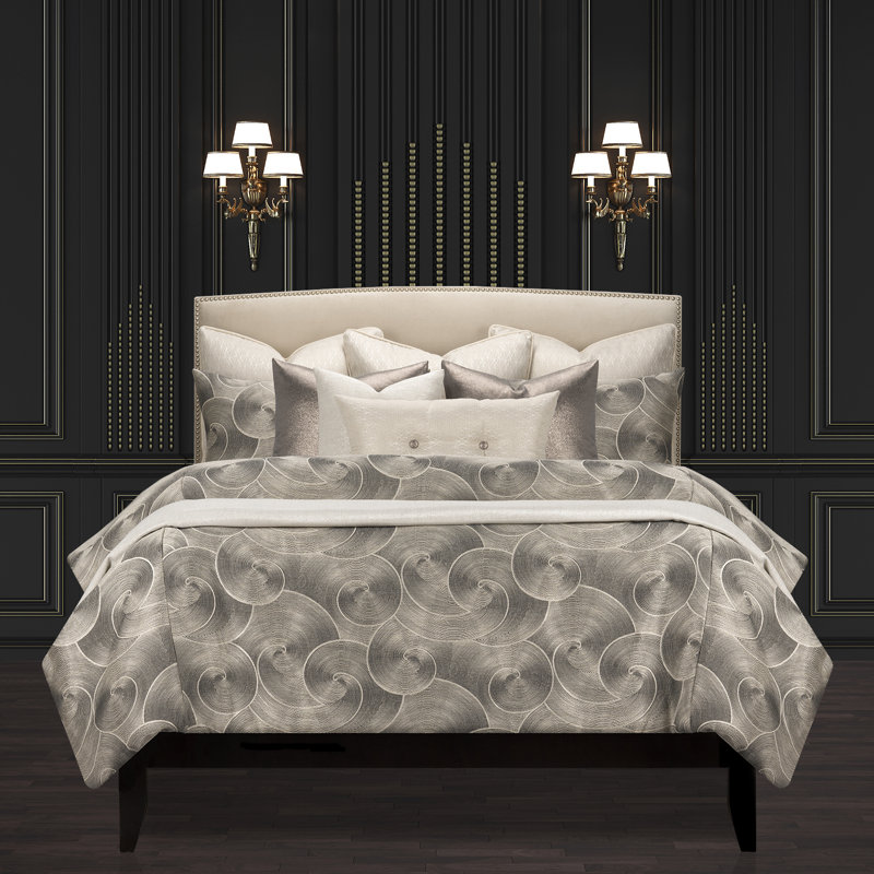 Ensemble de housse de couette et d’insertion de luxe Ocean Crossing, Noir, Housse de couette de grande taille + 2 coussins dÃ