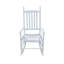 Chaise berçante en bois BLANC, sans passe-partout-1574732770