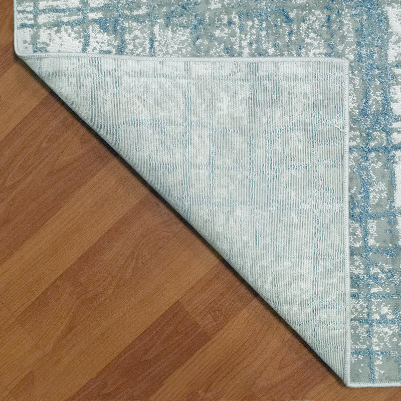 Tapis bleu Diaonetta, Rectangle 6 pi 7 po x 9 pi 6 po