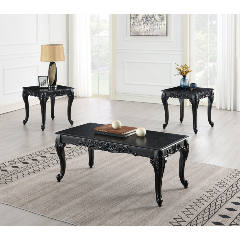 Table basse et 2 tables de bout