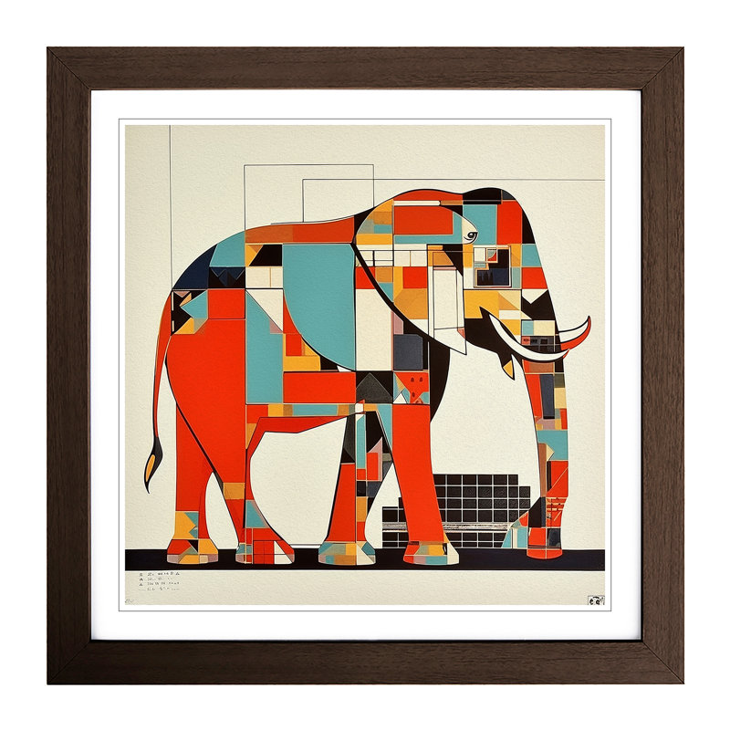 Single Picture Frame Print on Wood, Walnut