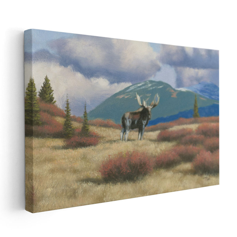 Northern Moose - reproduction d'art sur toile, H 20 po x l 30 po
