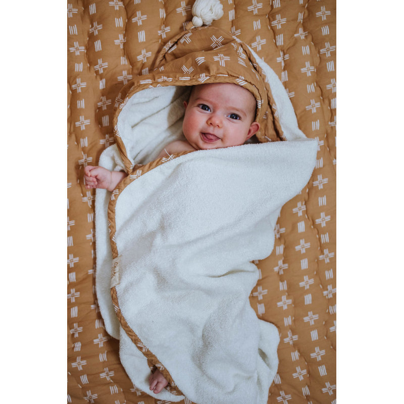 Ezra Crane Baby Hooded Towel Copper Dash