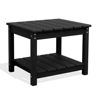 HDPE Double-Tier Patio Table Side Table