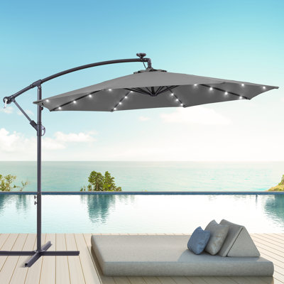 Parasol lumineux en porte-à-faux 10 pi Sejada