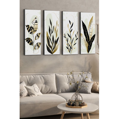 Peinture décorative sur toile (4 pièces)