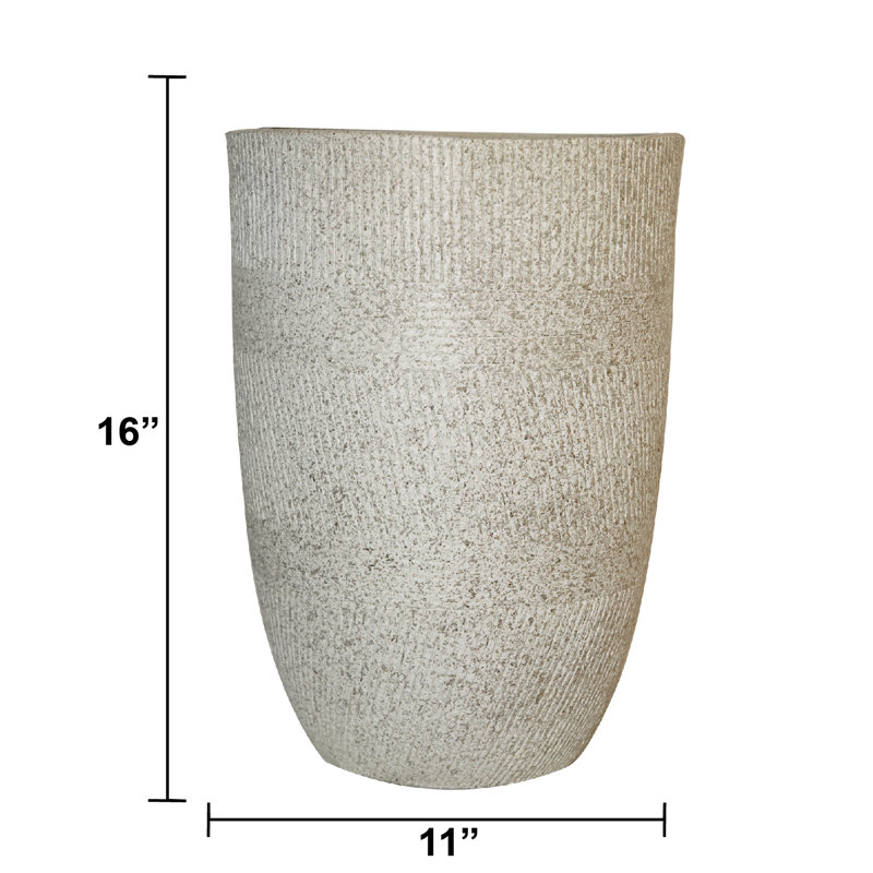 Pot à fleurs Panama Fiberstone, H 16 po x l 11 po x P 16 po