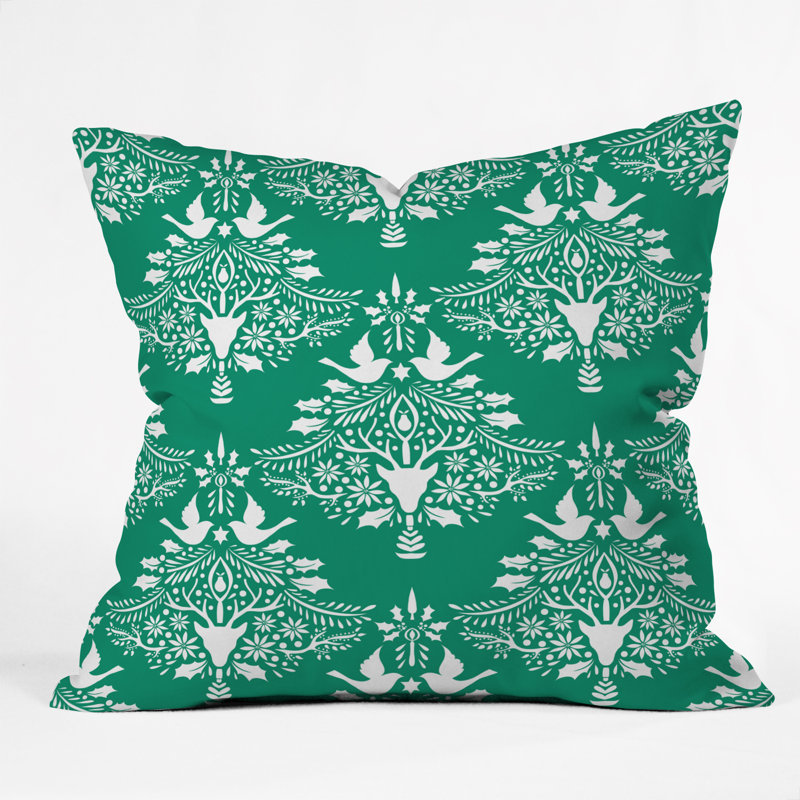 Coussin Christmas, 20 po x 20 po, Vert