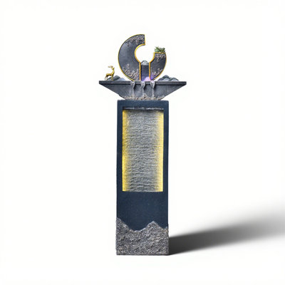 Modern Chinese-Style Resin Flowing Water Ornament