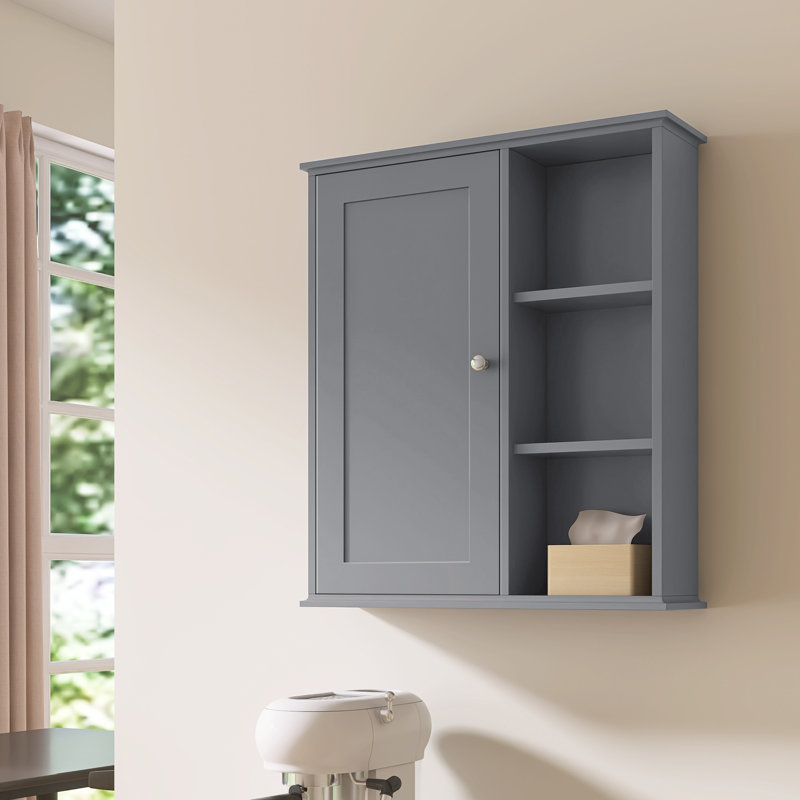 Armoire à pharmacie murale 24 po Red Barrel Studio®, Gris