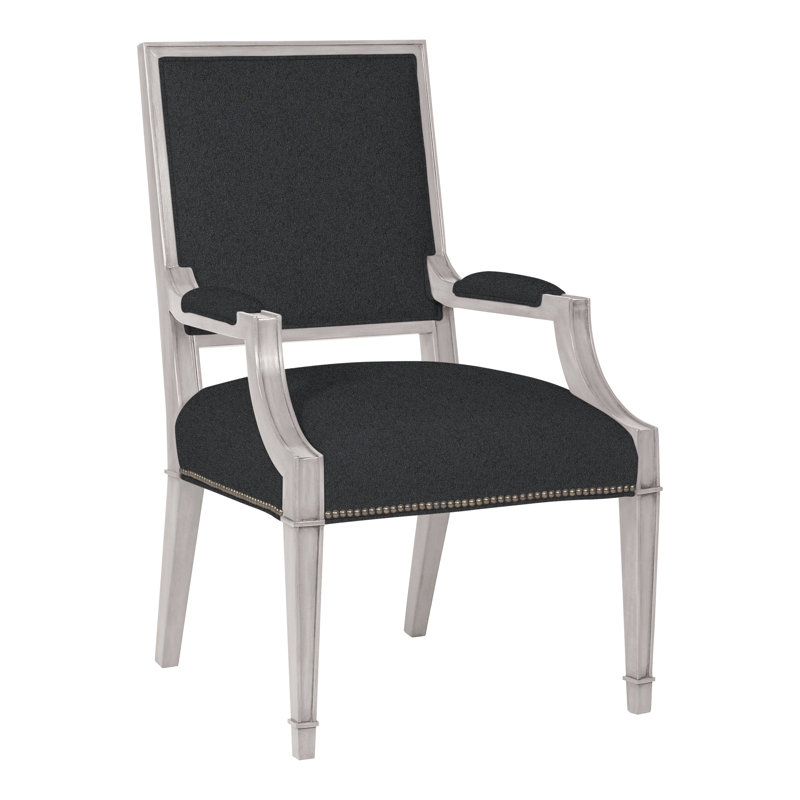 Leighton By Michael Weiss Upholstered Arm Chair, Ian Lagoon, Dove Gray