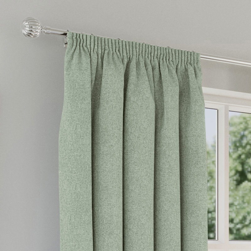 Revie Blackout Curtain Panel Pair, 117cm Width x 183cm Drop, Green