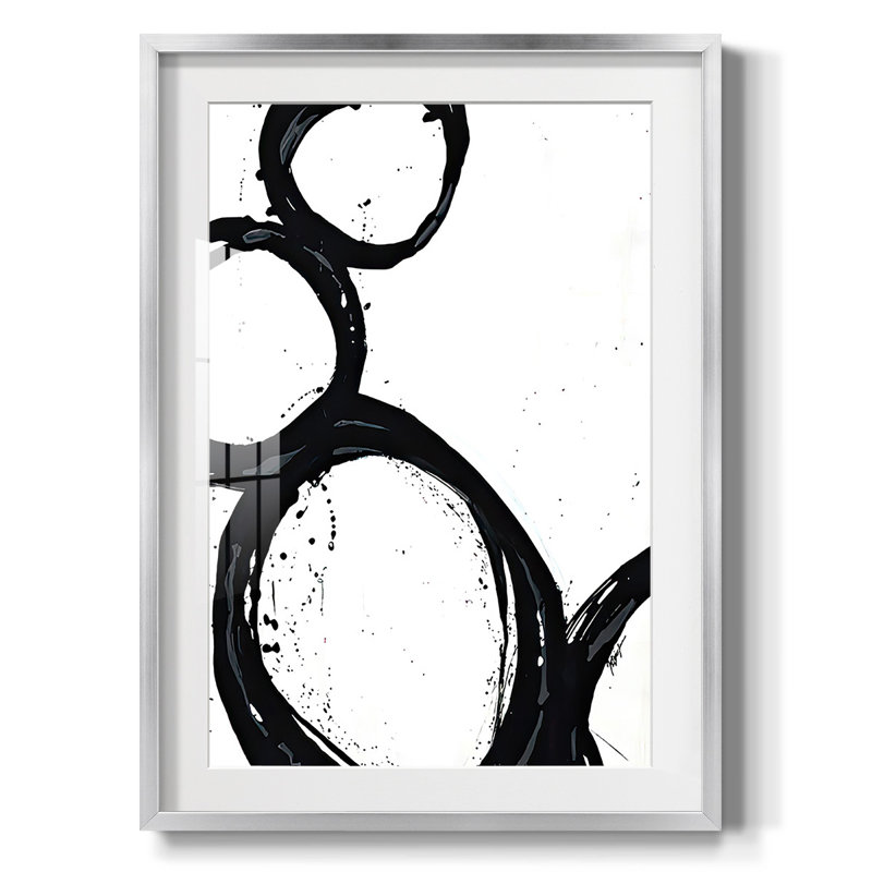 Somer Saults I - Impression encadrée, H 28,5 po x l 20,5 po, Argent argent