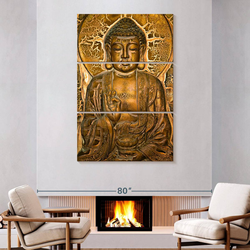 Murale de Bouddha Adella, H 74 po x l 48 po