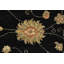 Tapis oriental noir en laine noué à la main 9 pi 1 po x 11 pi 6 po Ziegler