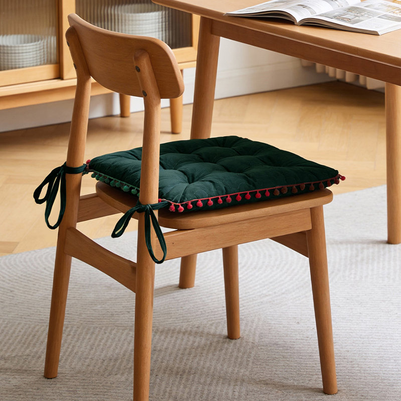 40 x 40cm Thick Padded Chair Cushion, Dark Green