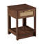 Table de bout avec tiroir, table de chevet moderne, table d'appoint pour le salon, chambre à coucher, couleur noyer