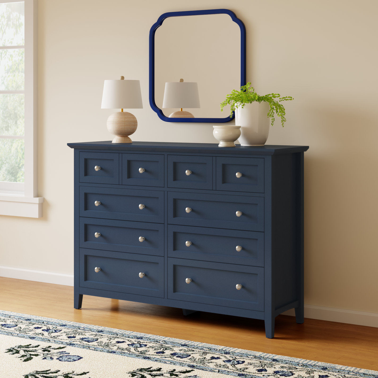 Renee 8 - Drawer Dresser, Blue