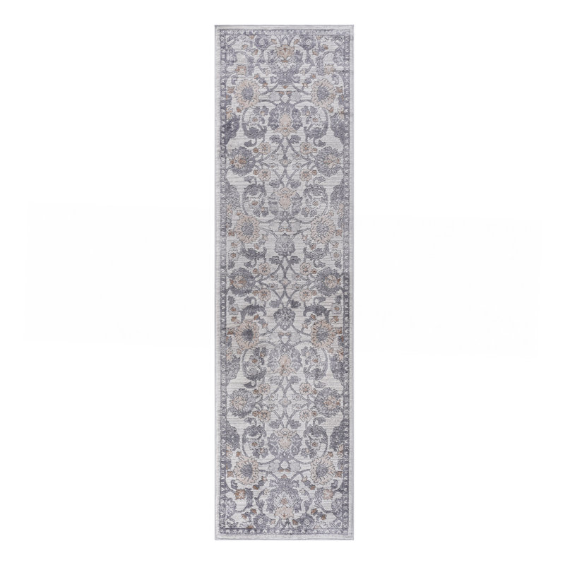 Sand / Ivory / Oriental Runner Rug, Runner 2'2" x 8'