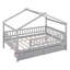 Lit double en bois avec deux tiroirs, gris-869738321