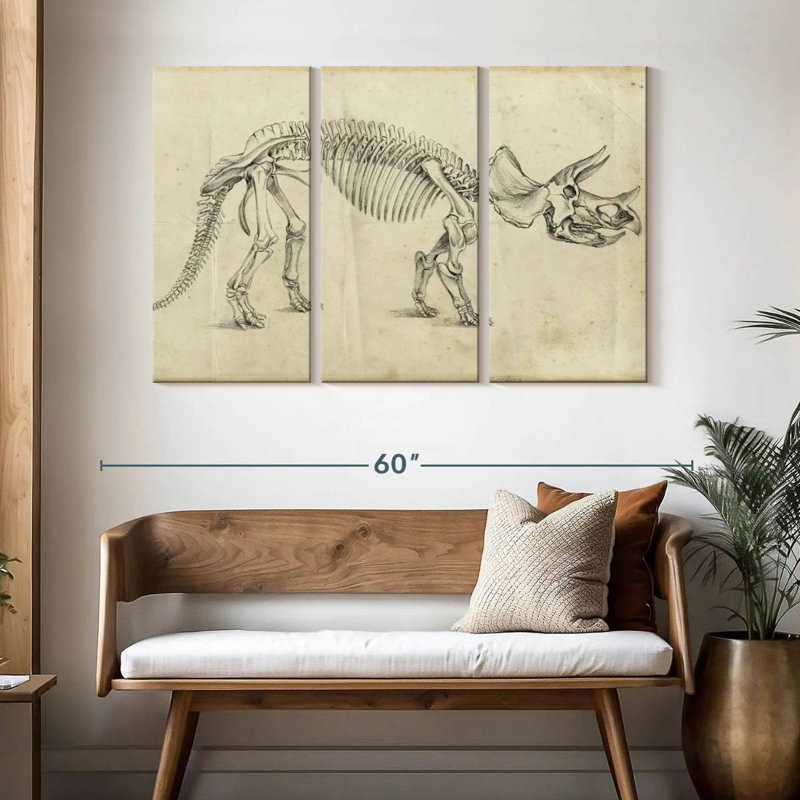 Étude de dinosaures II, H 32 po x l 50 po