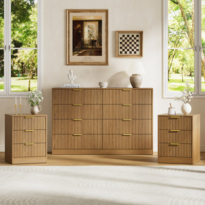 3-Piece 8-Drawer Dresser & 3-Drawer Nightstand Set