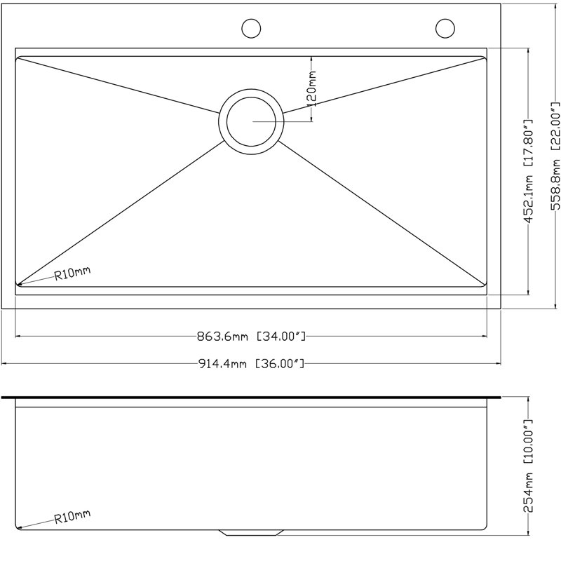 36Inch Gunmetal   Topmount Workstation Kithchen Sink 16 Gauge Single Bowl Stainless Steel Drop In Sink