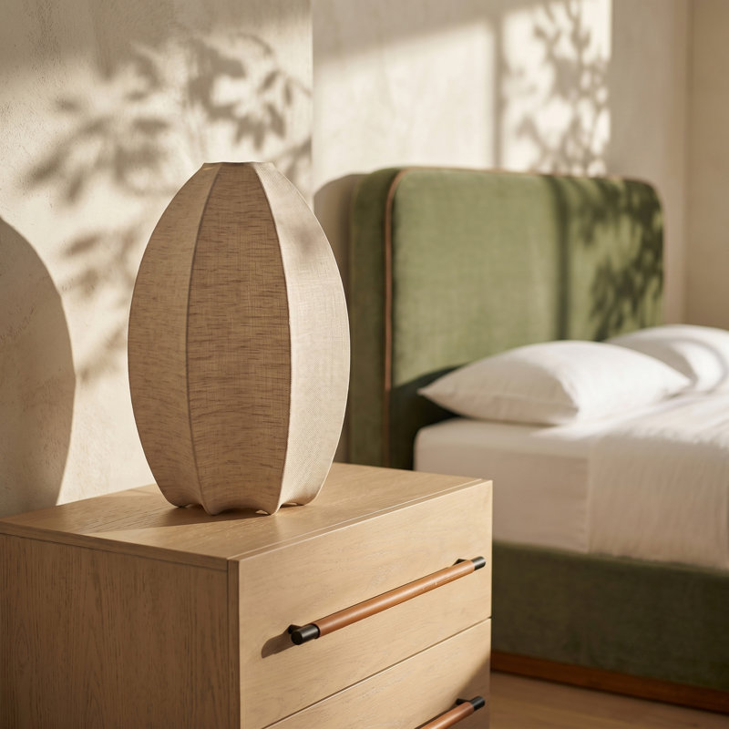 Markham Taupe Stretch Fabric Table Lamp, Taupe