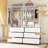 Sandrea 4-Door Armoire with Mirror and 6 Drawers-682798570