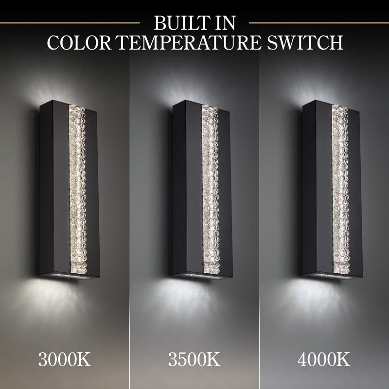 Cascade 1 - Light LED Outdoor Sconce, 18" H x 6" W x 3.6" D