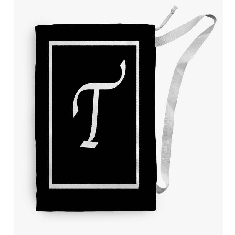 Sac à linge Monogram, Moyen (H 36 po x l 28 po), Noir