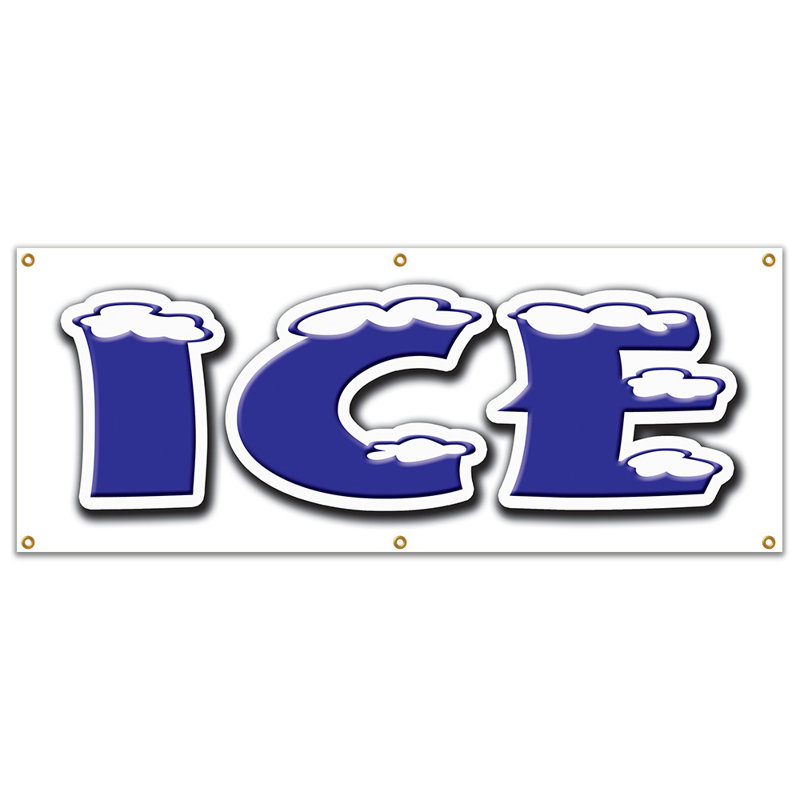 Signe de bannière de glace