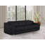  Canapé inclinable USB en cuir italien noir Montclair 103 po Montclair