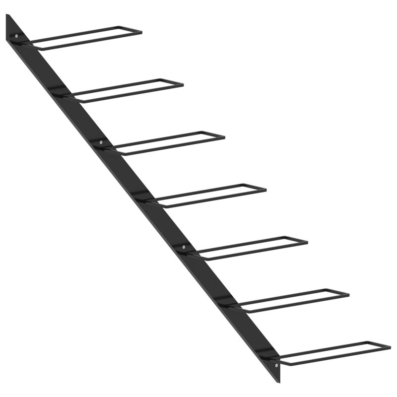 Dudek Wall Mounted Wine Bottle Rack, Black