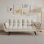 57 pouces canapé beige doux deux accoudoirs coussin décoratif confortable