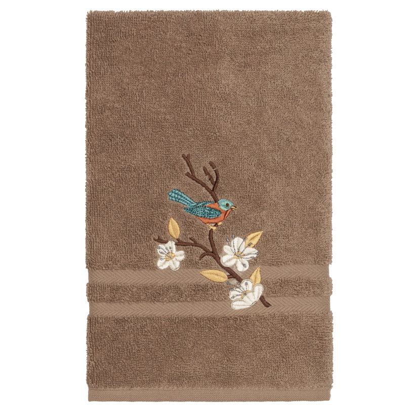Spring Time Turkish Cotton Midweight Hand Towel, Latte