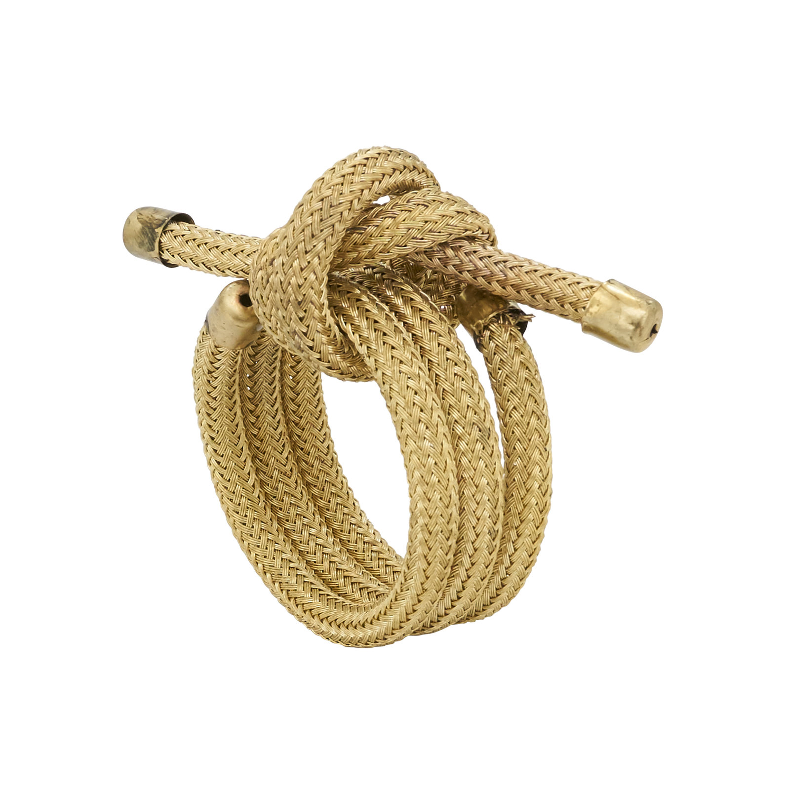 Knotted Rope Napkin Ring, Gold