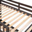 Lit superposé simple au-dessus d'un lit double en bois avec 6 compartiments et système de tablettes personnalisables - Design coloré, 6 tiroirs, tablettes polyvalentes-218756035-218756037