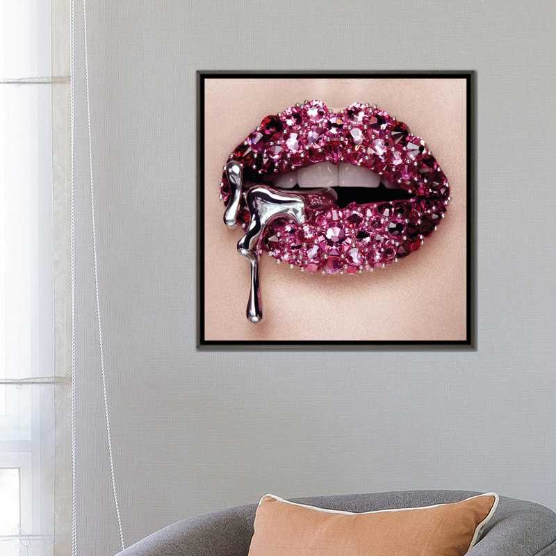 «Fjord Pink» par Vlada Haggerty - impression d'art graphique, H 26 po x l 26 po x P 1,5 po, Aucun mat