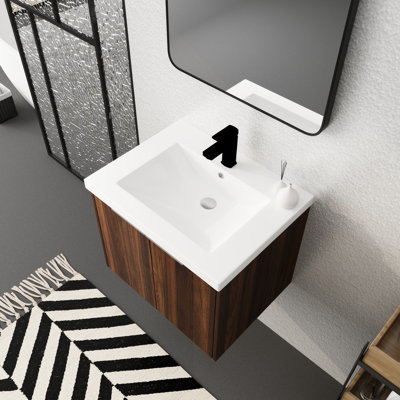 Meuble-lavabo simple 23,69 po avec plateau en résine