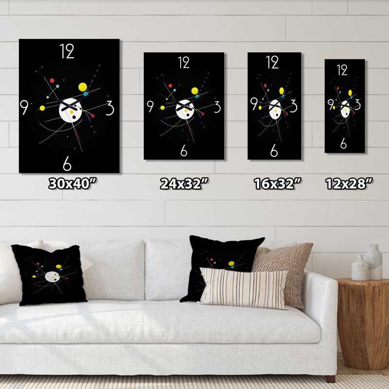 Horloge murale moderne, H 32 po x l 16 po x P 1 po